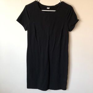 black t-shirt dress